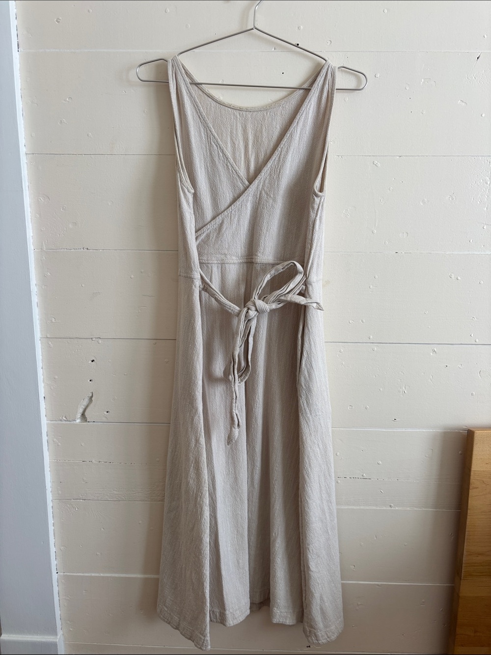 esby Light Beige Linen Dress - S